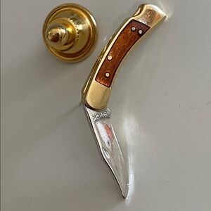 Buck Small Gold Pin Brooch Accessory